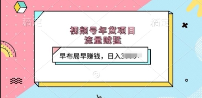 视频号年货项目，流量贼猛，早布局早挣钱，日入上k【揭秘】-宏创资源库