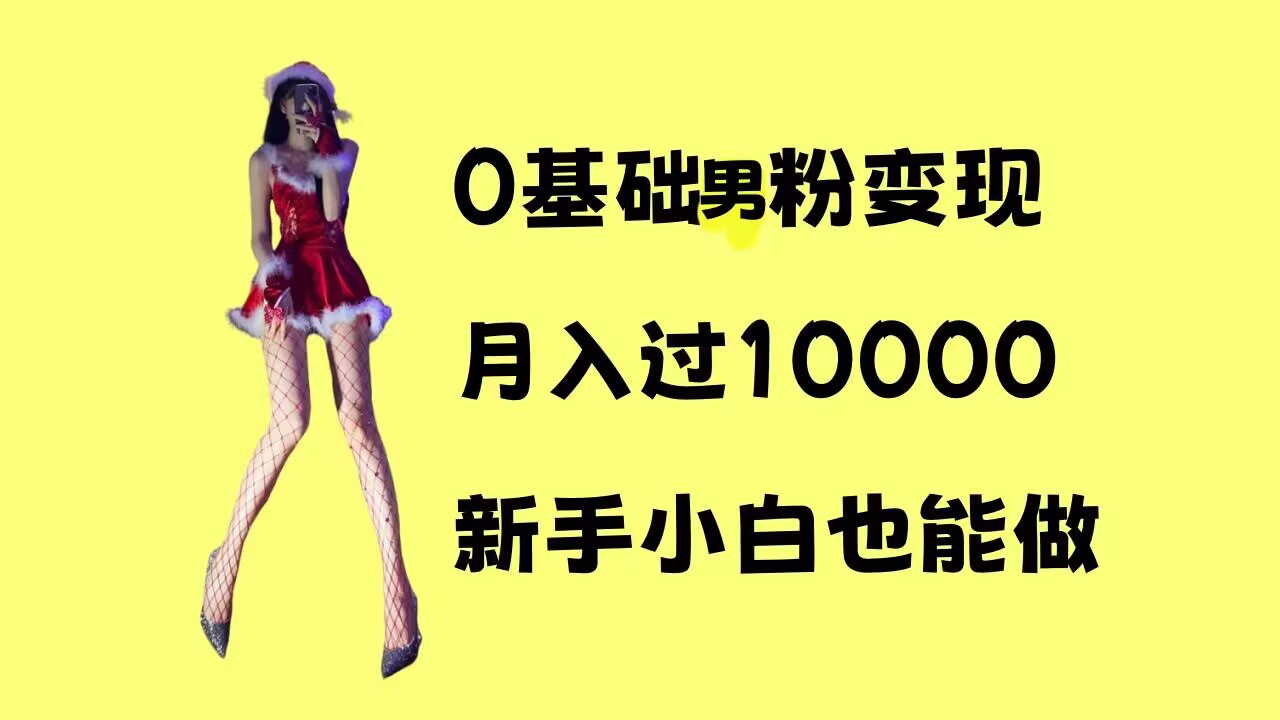 0基础男粉s粉变现，月入过1w+，操作简单，新手小白也能做【揭秘】-宏创资源库