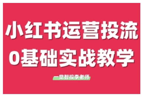 小红书运营投流，小红书广告投放从0到1的实战课，学完即可开始投放-宏创资源库