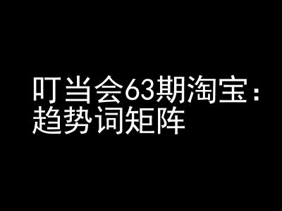 《淘宝天猫打爆班》原创高阶技术第63期，趋势词矩阵技术和玩法-宏创资源库