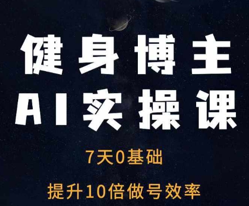 健身博主AI实操课——7天从0到1提升10倍做号效率-宏创资源库