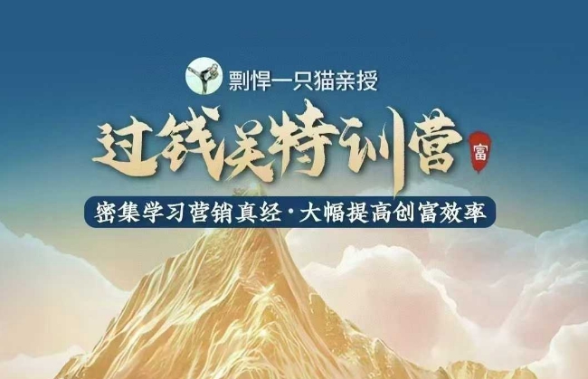 剽悍一只猫-过钱关特训营，学习营销真经 大幅度提高创富效率-宏创资源库