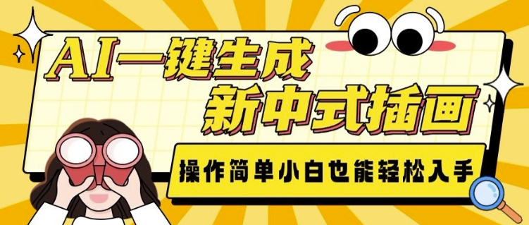 AI一键生成新中式插画， 操作简单，小白也能轻松入手-宏创资源库