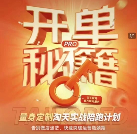 淘宝开单秘籍PRO，量身定制淘天实战陪跑计划，告别做店迷茫、快速突破运营瓶颈期-宏创资源库