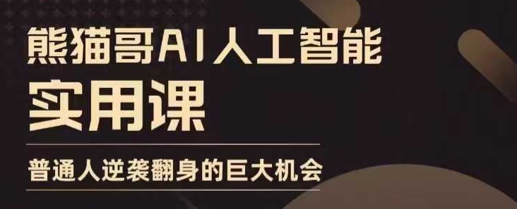 AI人工智能实用课，实在实用实战，普通人逆袭翻身的巨大机会-宏创资源库