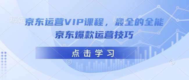 京东运营VIP课程，最全的全能京东爆款运营技巧-宏创资源库