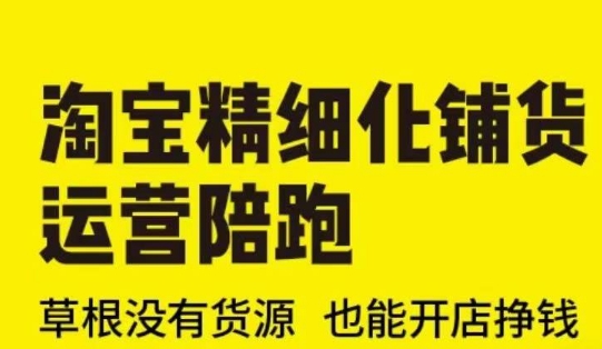 淘宝精细化铺货运营陪跑(部分更新至2025)，草根没有货源 也能开店挣钱-宏创资源库