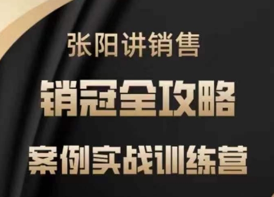 张阳讲销售实战训练营，​案例实战训练，销冠全攻略-宏创资源库