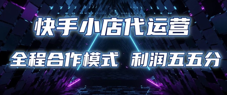 快手小店代运营 限时托管计划 合作模式 利润五五分成【揭秘】-宏创资源库