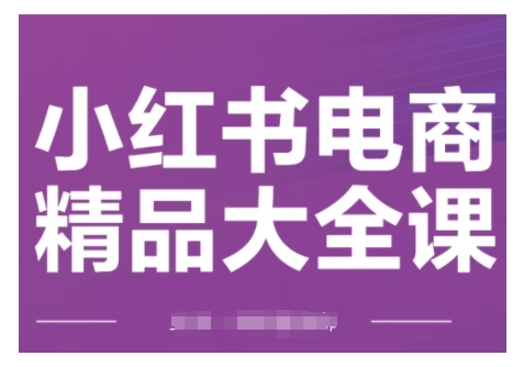 小红书电商精品大全课，快速掌握小红书运营技巧，实现精准引流与爆单目标，轻松玩转小红书电商(更新2月)-宏创资源库